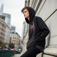Sweat à capuche surdimensionné en coton 100% brodé avec logo personnalisé OEM 2026 de haute qualité pour le marché britannique