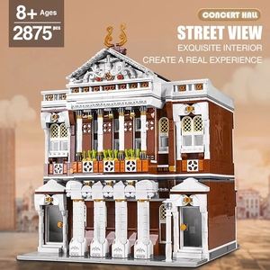 Mold King 16032 Concert Hall Toy 2021 bambini <span class=keywords><strong>Lepini</strong></span> Stree View Building Block Kid Toy Gift Education Assembly Brick - Product Image 5