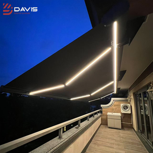Toldo residencial para exteriores, toldo para <span class=keywords><strong>puerta</strong></span>, toldo retráctil eléctrico, cubierta de Patio, techo de aluminio para restaurantes al aire libre - Product Image 3