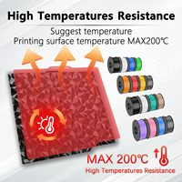 Permukaan Cetak Tahan Suhu Tinggi ELEGOO Centauri Carbon, Pelat CC Baja Pegas Magnetik PEO PET Dua Sisi Baru 260x271mm