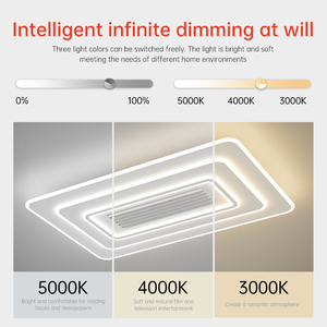 Thiết kế hiện đại LED quạt trần ánh sáng kiểm soát chuyển đổi ABS Acrylic đèn cơ thể 220V Đầu vào cho phòng ngủ & phòng khách sử dụng - Product Image 5