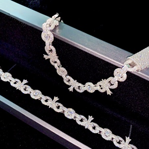 Pulsera de Moissanita Personalizada, Diseño Único, Plata de Ley 925, Joyería Hip Hop con Incrustaciones, Declaración de Moda de Lujo - Product Image 4