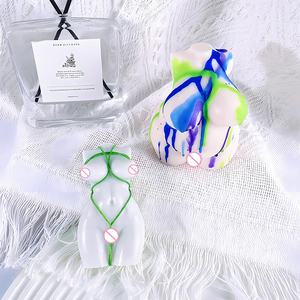DM791 al por mayor 3D cuerpo vela molde <span class=keywords><strong>silicona</strong></span> cera molde mujer Persona Humana chica cuerpo en forma figura resina Molde - Product Image 4