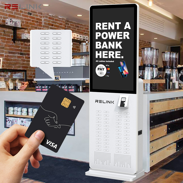 2026 Hot 48 Slots Shared Power Bank Kiosk with POS - Fast Charge, Rentable Portable Charger for Public Spaces