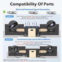 2025 moniteurs pliables S6 15.6 "1080P FHD double écran Extender Compatible Mac/Windows ordinateur portable séparateur d'écran Ultra-Portable