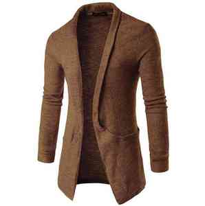 Áo Gió Thu Đông Cho Nam, Áo Khoác Ngoài Có Ve Áo, Dài, Có Túi Lớn, Phong Cách Thường Ngày - Product Image 4