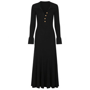 2026 Frühling und Herbst Neues Langarm-Kleid mit Kragen und Knöpfen, Vielseitig, Figurformend und Schlank, Hochwertig - Product Image 5