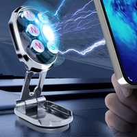 Support Téléphone Voiture Magnétique Double Rotatif à 360° en Métal, Installation Facile à Une Main, Accessoire de Sport, Support Téléphone à Installation Simplifiée - Vente Chaude