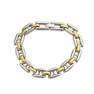 Bracelet à maillons épais en acier inoxydable plaqué or 18 carats pour femme, bijou de mode de luxe, cadeau idéal - Product Image 2