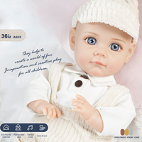 Poupée Reborn Bébé de 36 cm, réaliste, douce au toucher, câline, en silicone 3D, pour filles