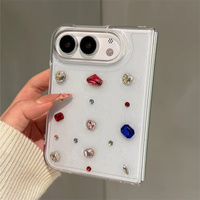Coque de téléphone transparente à paillettes et strass tendance pour iPhone Duo, coque arrière rigide en PC protectrice