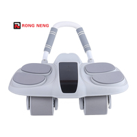 Rouleau Abdominal Automatique à Rebond pour Entraînement de Base, Blanc, 4 Roues en EVA et PVC, Durable, Écologique, pour Fitness à Domicile, Prix Usine