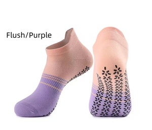 Chaussettes de Pilates pour femmes à taille haute, antidérapantes, en coton tricoté, avec revers, pour <span class=keywords><strong>barre</strong></span>, yoga, sport d'intérieur, jeunes, imprimé numérique - Product Image 6
