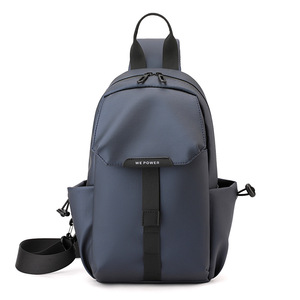 Unisex Casual Sports <b>Chest</b> Bag for Walking Jogging Running Travel & Gym PU Material Fashionable Shoulder Sling - Product Image 3