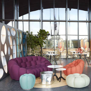 Divano Pigro Multifunzionale in Tessuto Stile Francese Rimovibile e Lavabile, Ispirato al Celebrità di Internet Luo Qibao, per Salotto - Product Image 5