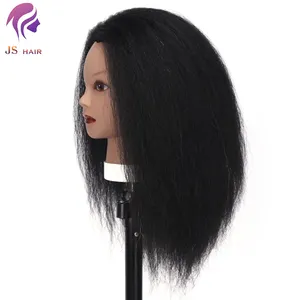 Americano africano testa del mannequin reale capelli cosmetologia 100% reale dei capelli umani per il salone di pratica