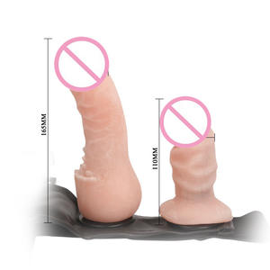 Doppelseitiger Realistischer <span class=keywords><strong>Dildo</strong></span> G-Punkt-Stimulation Tragbarer TPR-<span class=keywords><strong>Dildo</strong></span> für Frauen Phallus-Höschen für Lesbischen Sex Spielzeug - Product Image 5