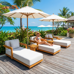 A buon mercato <span class=keywords><strong>giardino</strong></span> grecia sedie a sdraio all'aperto piscina in legno lettino lettini spiaggia mare - Product Image 1