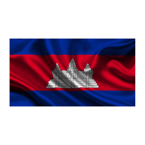 ธงของสวนกลางแจ้งแบบ3X5จากกัมพูชาแสดงโลโก้ที่กำหนดเองสำหรับทุกประเทศ - Product Image 5