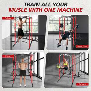 Jaula de Potencia Multifuncional con Sistema de Cables Ajustables para Entrenamiento de Fuerza y Gimnasio en Casa - Product Image 4