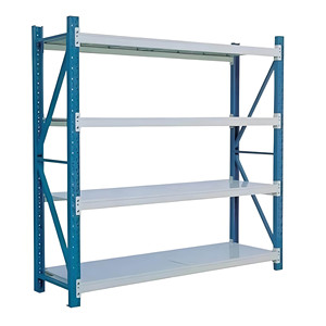 경량 스틸 선반 장치 차고용 조정 가능한 금속 스토리지 랙 홈 정리 공간 절약 선반 - Product Image 1