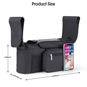 Organisateur universel pour poussette pour une maman plus intelligente avec porte-gobelet isotherme profond de qualité supérieure, sac d'accessoires Pulaisen - Product Image 3