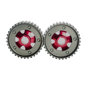 ชุดเฟืองแคมชาฟท์ปรับได้ Poyracing สำหรับ Honda B Series DoHC B16 B18 อะลูมิเนียมอัลลอยด์สีแดง อะไหล่แต่งเครื่องยนต์ - Product Image 4