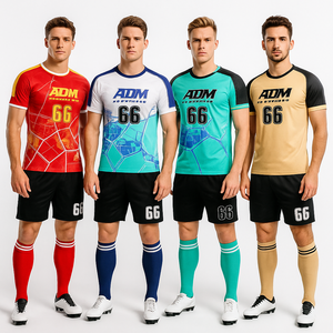 Shorts de football unisexe grande taille personnalisables avec nom d'équipe 2025-26 du FC de <span class=keywords><strong>Marseille</strong></span>, col en V, rayures dégradées, séchage rapide - Product Image 1