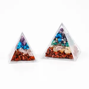 Hot selling natural Healing Crystal stone craved chakra healing stones pyramid for decoration gift