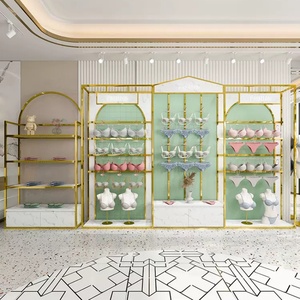 Fabbrica su misura espositore di lusso Lingerie Lingerie di metallo reggiseno <span class=keywords><strong>intimo</strong></span> scaffale per uomo <span class=keywords><strong>donna</strong></span> <span class=keywords><strong>negozio</strong></span> di Lingerie - Product Image 4