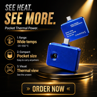 Caméra thermique infrarouge mobile HoldPeak YXP96 96x96 IR 240x240 Super Res USB-C Android iOS pour inspection