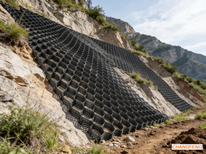 Géocell HDPE léger de 50-400 mm, installation facile, tapis de contrôle de l'érosion pour les pentes et les canaux - Product Image 6