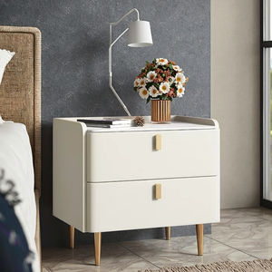 Table de chevet de luxe en bois massif de haute qualité style minimaliste moderne chambre salon <span class=keywords><strong>location</strong></span> <span class=keywords><strong>maison</strong></span> armoire de rangement en dalle de roche - Product Image 2