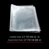 Paquet de vêtements refermable imprimé de logo personnalisé sac OPP sac de violoncelle transparent Bopp auto-scellant sacs cellophane en plastique transparent