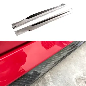 Pour <span class=keywords><strong>Alfa</strong></span> Romeo <span class=keywords><strong>Giulia</strong></span>, ajustement parfait, jupes latérales en fibre de carbone sèche, style trèfle à quatre feuilles, seuils latéraux - Product Image 1