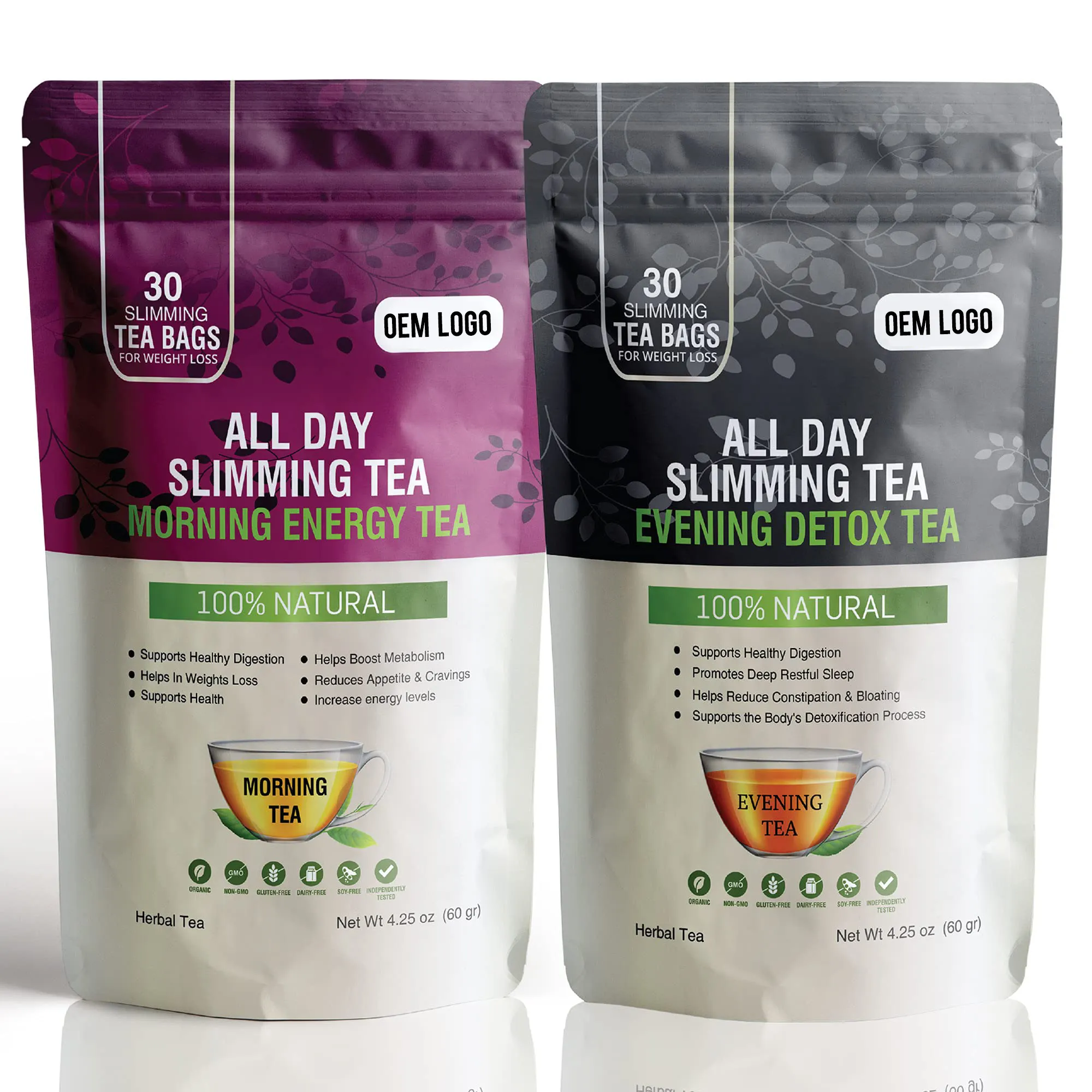 Herbs All Natural Slimming Products for Weight Loss Gain Vitamins and Supplements Products 30 Days Detox Tea Coffee
