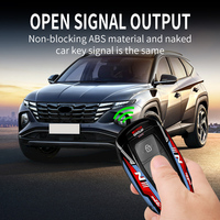 Étui de protection personnalisé pour clé de voiture Tucson ABS+Métal Sport Luxe avec pochette de protection pour télécommande