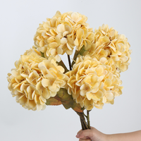 Grandes fleurs d'hortensia en latex couleur automne vintage, aspect naturel, artificielles, pour mariage, décoration intérieure, Noël, remise de diplôme