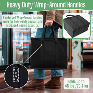 ถุงช้อปปิ้งแบบใช้ซ้ำได้ 2 แพ็ค ถุงเก็บอาหารเย็น - Product Image 4