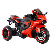 Moto électrique pour enfants personnalisable, tricycle télécommandé avec lumières et musique, en plastique, pour usage intérieur/extérieur