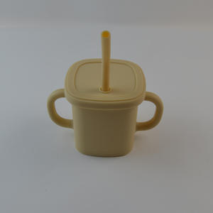 Taza de silicona antiderrames para bebés con pajita, asas dobles, taza de entrenamiento para niños pequeños - Product Image 3