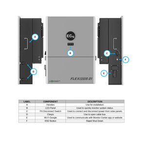 E 4 FlexBOSS 16kw AC Híbrido 48V Monofásico, Entrada PV de 21kW, 95% de Eficiencia, 50/60Hz [V1.1] Versión Más Reciente, Híbrido Monofásico E G 4 Flex - Product Image 2