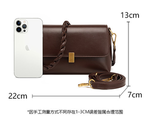 Borsa a Tracolla da <span class=keywords><strong>Donna</strong></span> alla Moda, Taglia Media, in PU, con Chiusura Decorativa, Fodera in Poliestere, Cinghia Decorata, per Uso Quotidiano - Product Image 3