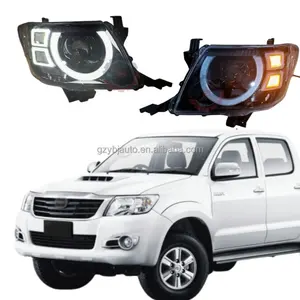 Accessori auto YBJ fari a LED luci paraurti anteriori riadattate nuovo modello KUN45 per HILUX Vigo 2012-2014 PICK up 4*4