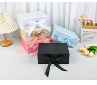 Boîte cadeau en papier pliable magnétique avec logo personnalisé, couleur unie, écologique, plusieurs couleurs, vente en gros, faible MOQ, livraison rapide