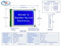 Module LCD graphique TFT 5,7 pouces 320x240 DMF50840 compatible avec rétroéclairage LED pour usage industriel