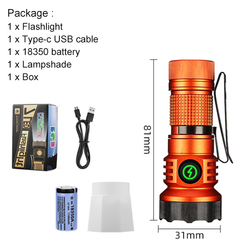 Orange (+18350 batterie)