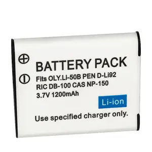 Bateria de íon de lítio recarregável, para selecionar câmeras olympus, LI-50B