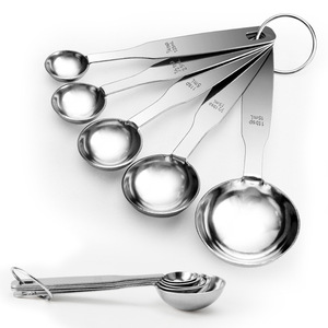 Stainless Steel Measuring Spoon Set 5 Piece Dishwasher Safe For Baking Coffee Milk Powder - Product Image 1