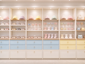Conception d'intérieur de magasin de vêtements pour enfants sur mesure avec armoires de présentation pour vêtements de bébé et aménagements de vente au détail modernes - Product Image 5